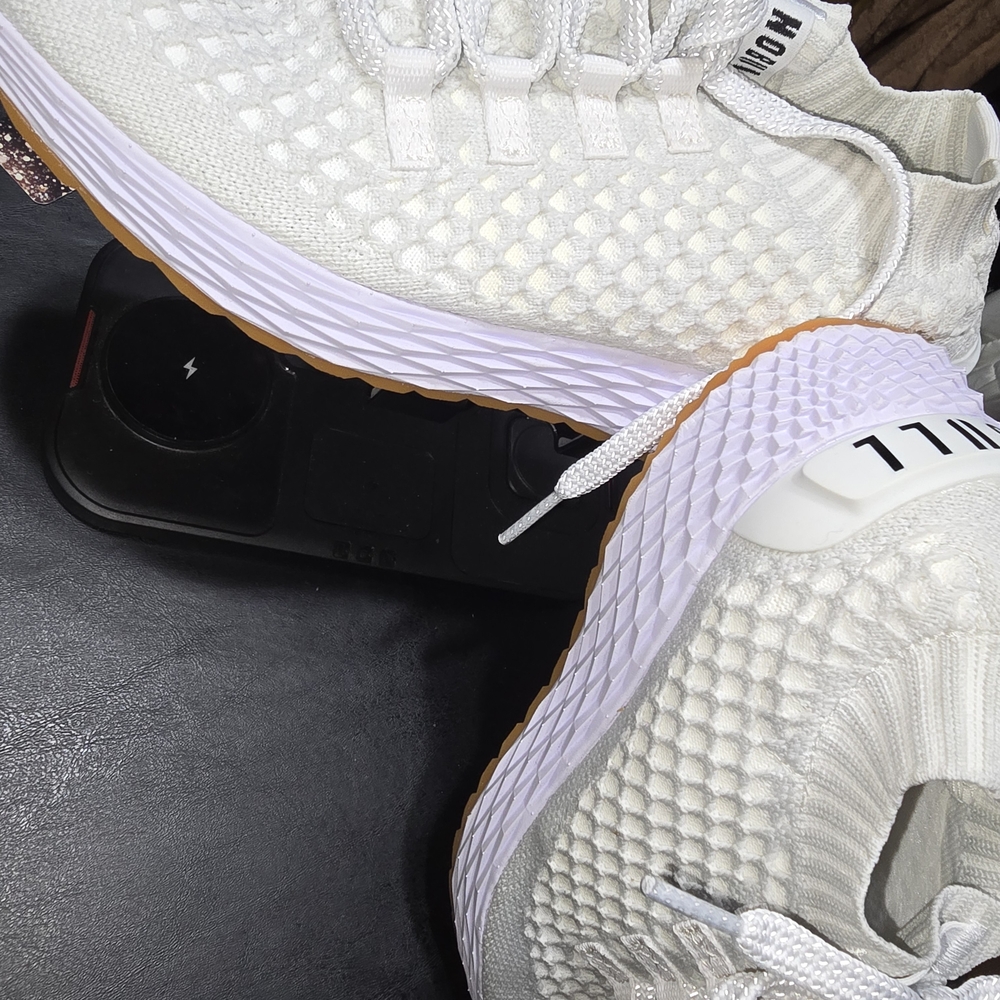 Women's White NOBULL Athletic Sneakers with Gum Sole